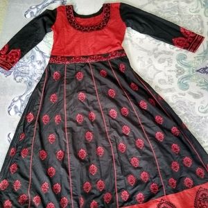 Anarkali dress with stole and churidar
